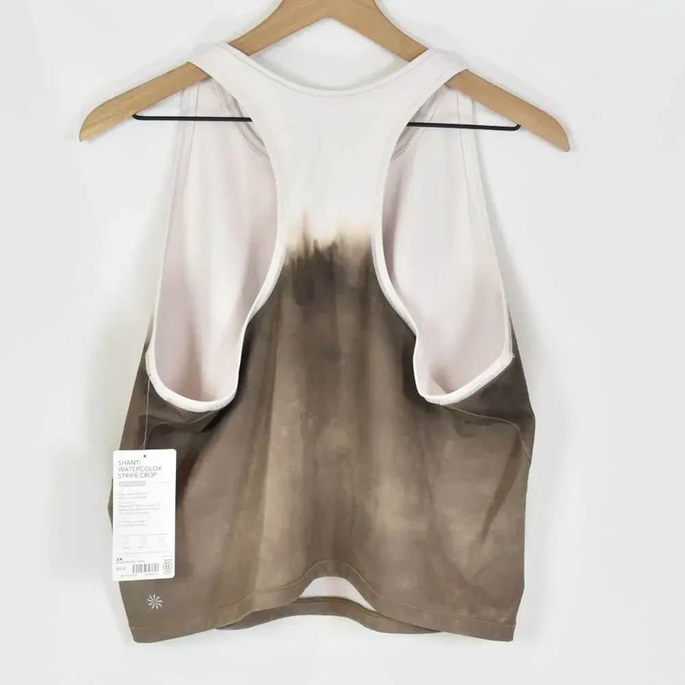 Athleta Shanti Watercolor Stripe Crop, 2X, NWT - Picture 5 of 7